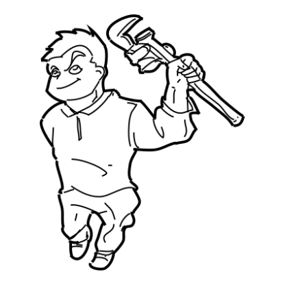 Sketch Construction Trades Characters Design 04 | SVG, DXF & PNG