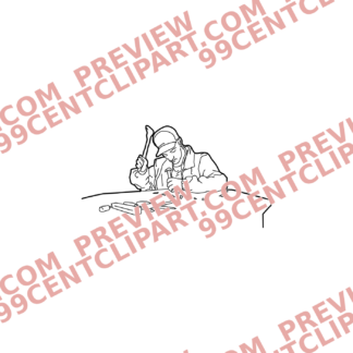 Sketch Construction Trades Characters Design 35 | SVG, DXF & PNG