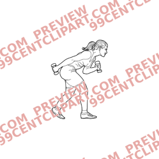 Sketch Fitness Women Characters Design 27 | SVG, DXF & PNG