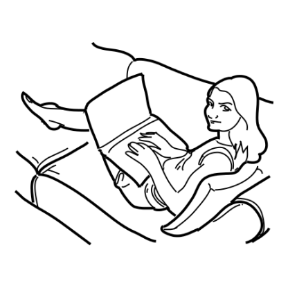 Sketch Businesswomen With Technology Design 20 | SVG, DXF & PNG