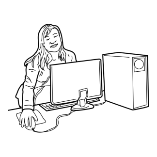 Sketch Businesswomen With Technology Design 24 | SVG, DXF & PNG