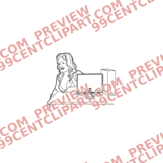 Sketch Businesswomen With Technology Design 27 | SVG, DXF & PNG