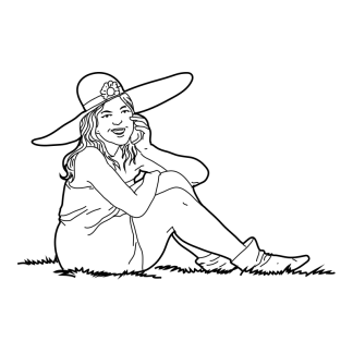 Sketch Businesswomen With Technology Design 33 | SVG, DXF & PNG