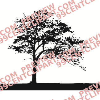 Tree Silhouettes Design 01 | SVG, DXF & PNG