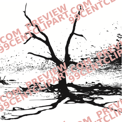Tree Silhouettes Design 04 | SVG, DXF & PNG