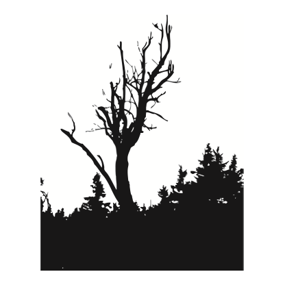 Tree Silhouettes Design 08 | SVG, DXF & PNG
