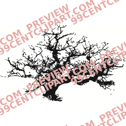 Tree Silhouettes Design 13 | SVG, DXF & PNG
