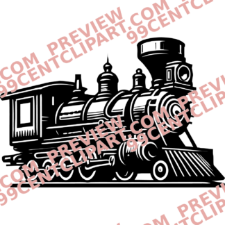 Vintage Trains Design 01 | SVG, DXF & PNG