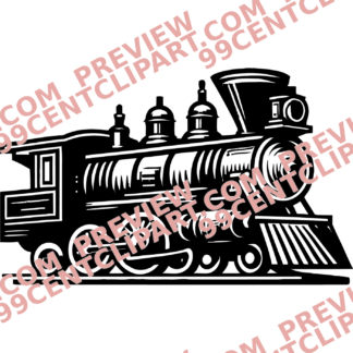 Vintage Trains Design 03 | SVG, DXF & PNG