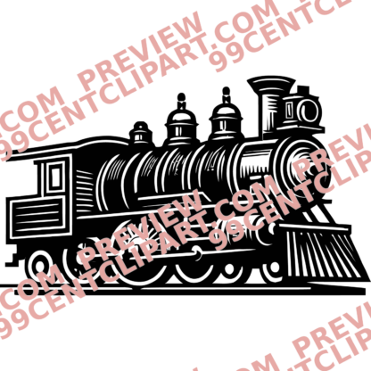 Vintage Trains Design 04 | SVG, DXF & PNG