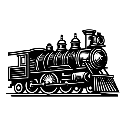 Vintage Trains Design 04 | SVG, DXF & PNG