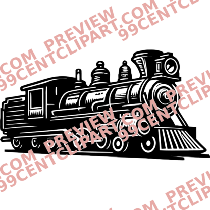 Vintage Trains Design 05 | SVG, DXF & PNG
