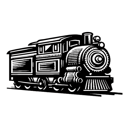 Vintage Trains Design 06 | SVG, DXF & PNG