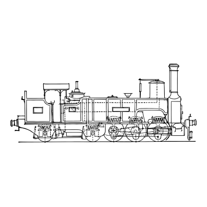Vintage Trains Design 07 | SVG, DXF & PNG
