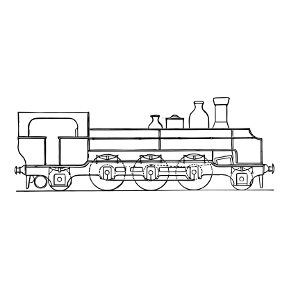 Vintage Trains Design 08 | SVG, DXF & PNG