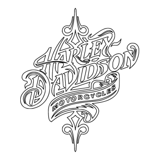 Harley-Davidson-Inspired for Practice Design 01 | SVG, DXF & PNG