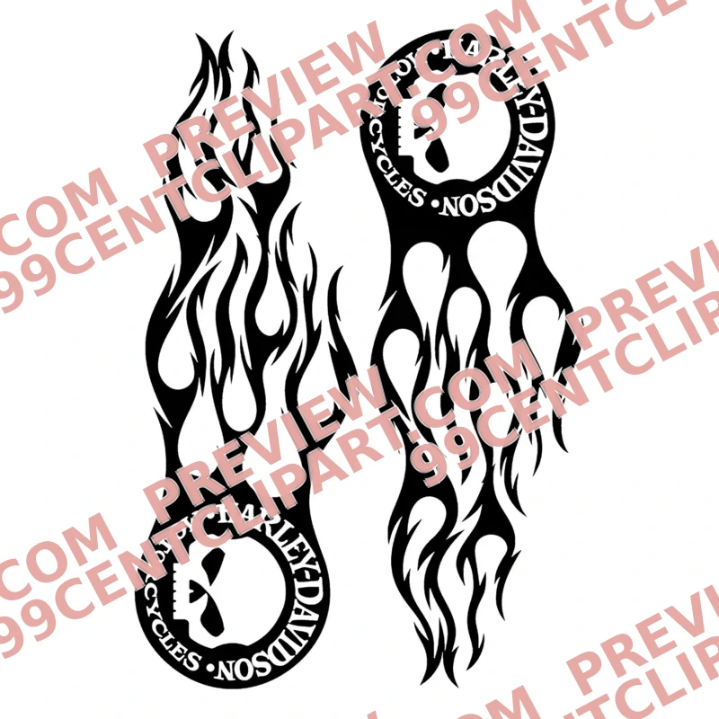 Harley-Davidson-Inspired for Practice Design 06 | SVG, DXF & PNG