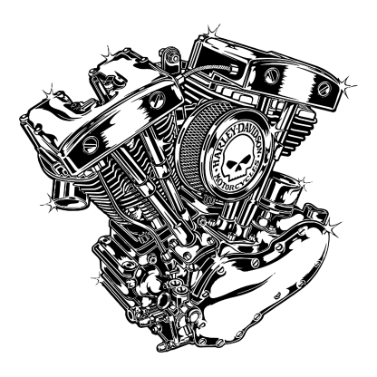 Harley-Davidson-Inspired for Practice Design 15 | SVG, DXF & PNG