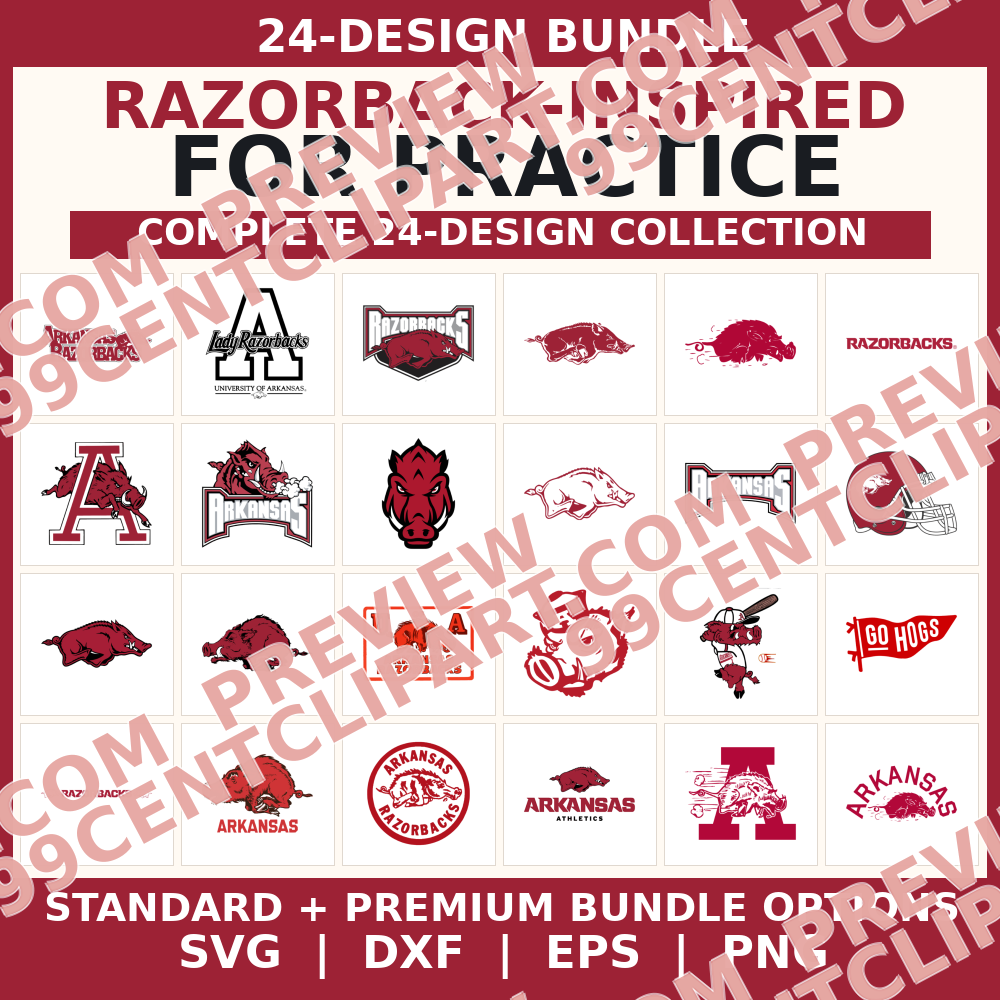 Razorback-Inspired for Practice complete collection