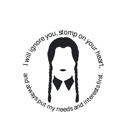 Wednesday Addams-Inspired for Practice Design 01 | SVG, DXF & PNG